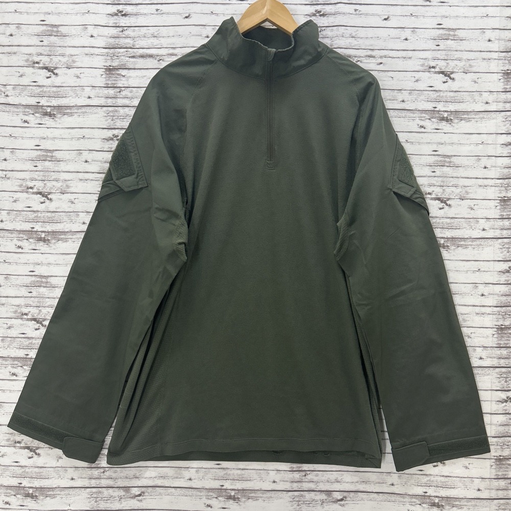 5.11 Tactical Series Shirt Mens 2XL Green Rapid Assault Combat 1/4 Zip Pullover